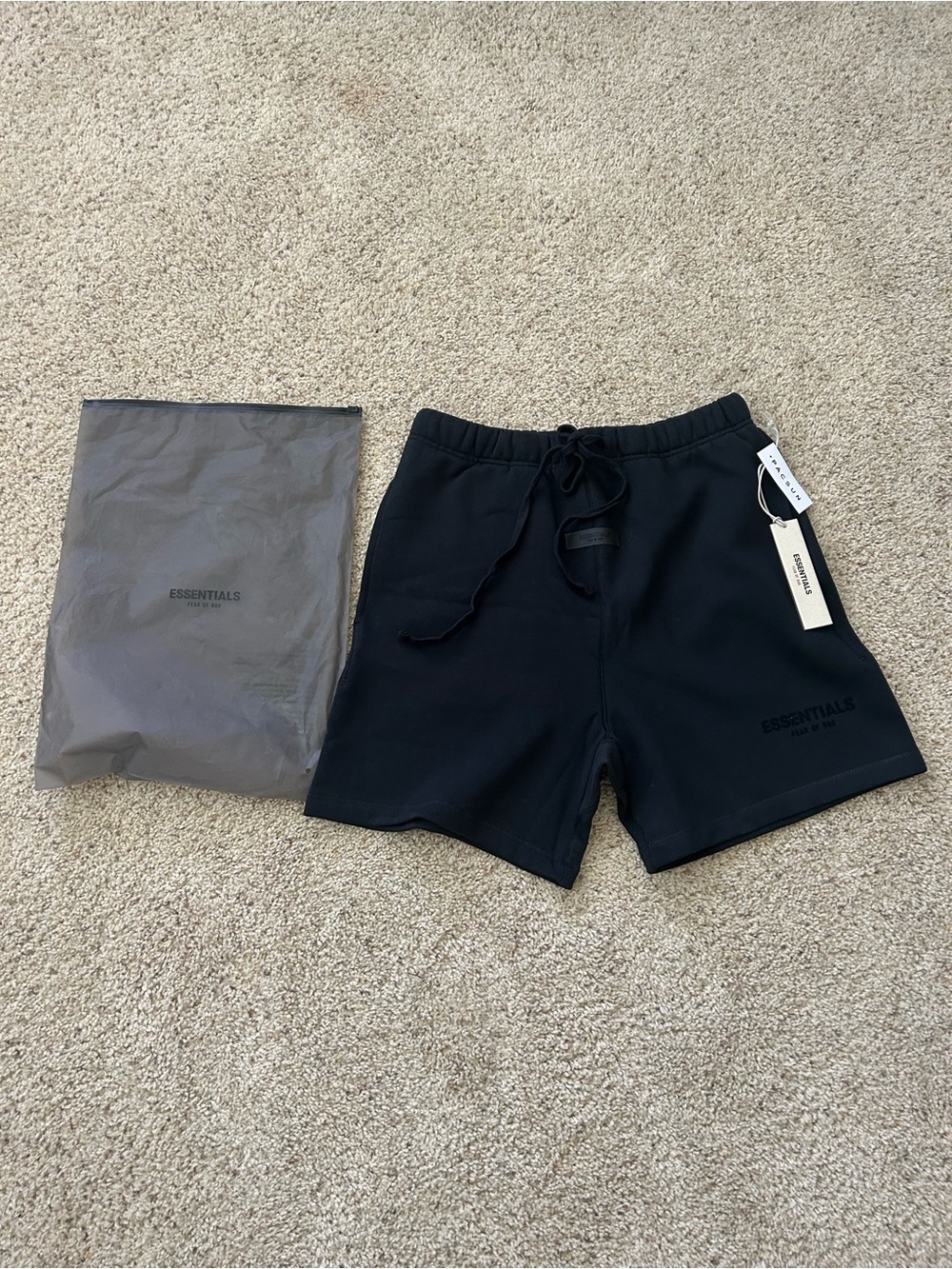 Fear of God Men’s Black Athletic Logo Drawstring Shorts